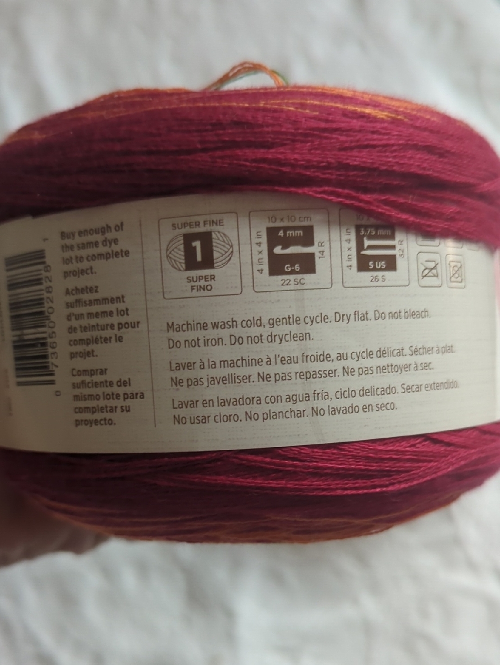 RED HEART IT S A WRAP RAINBOW - FIESTA YARN 2 CAKES - Picture 12 of 12